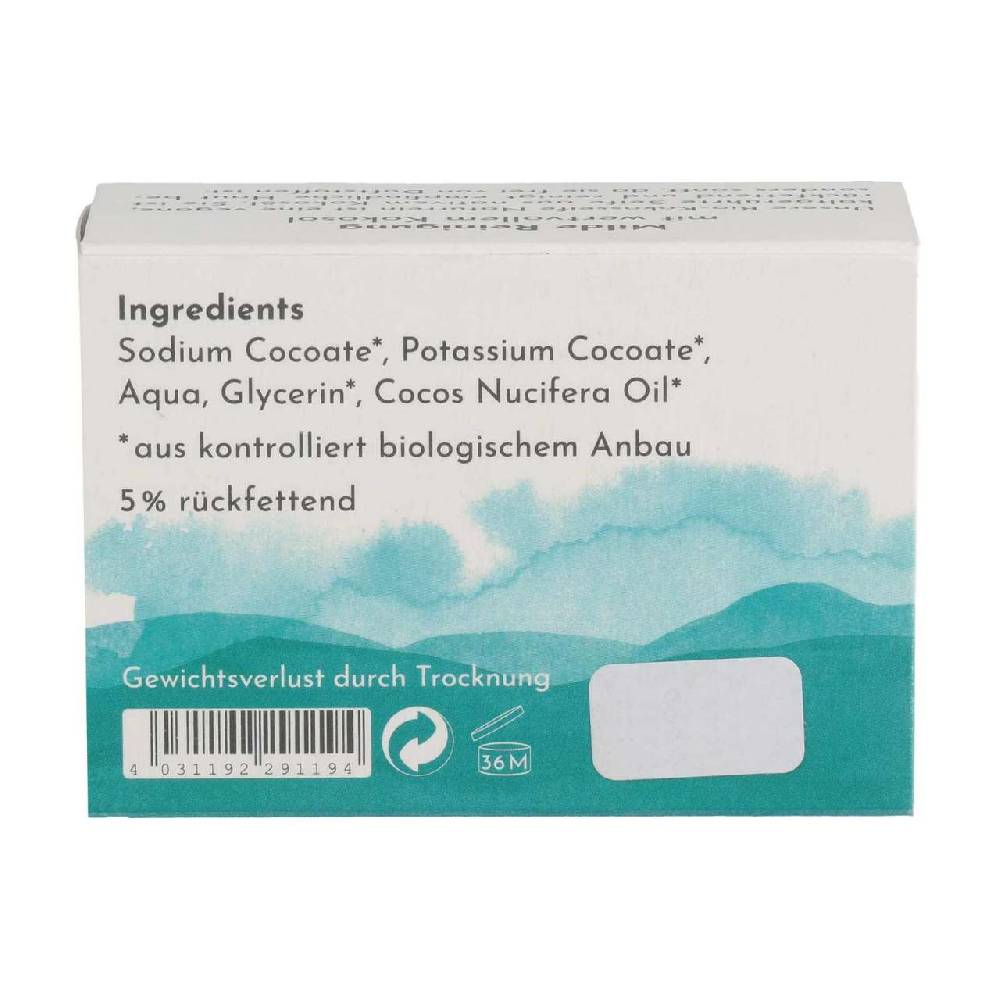 oelmuehle-solling Coconut Soap Bar by Baensch for skin & hair, fragrance free Outlet