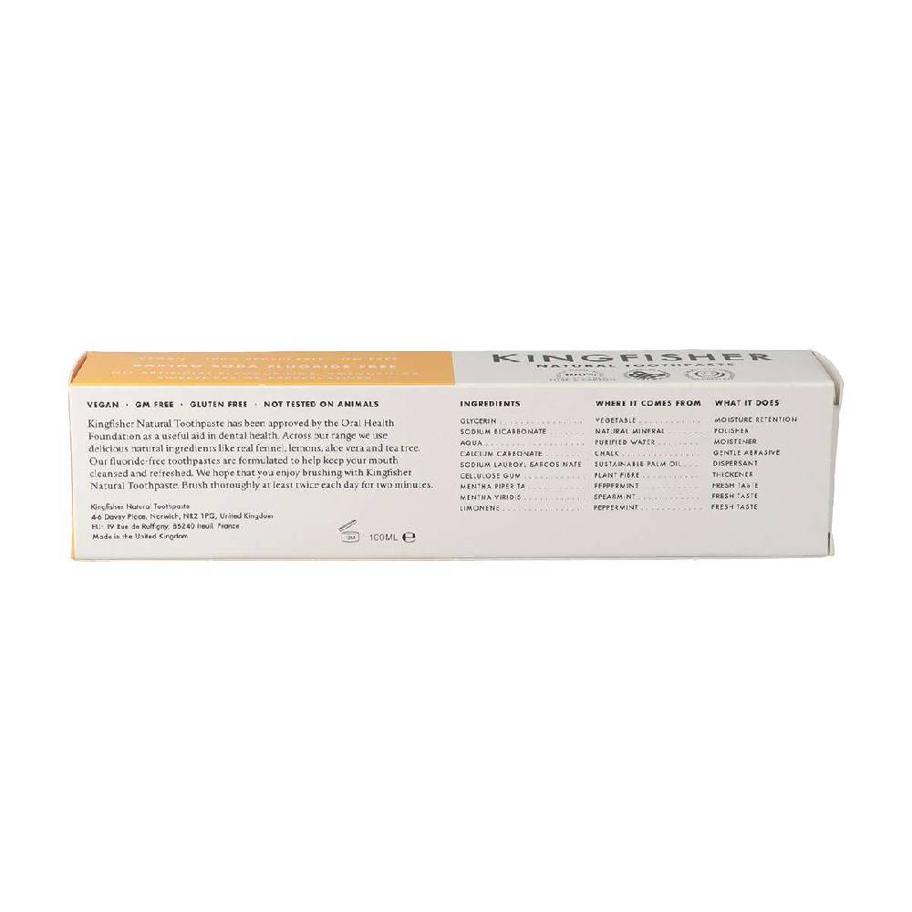 kingfisher Kingfisher Organic Toothpaste with Baking Soda for Whiter Teeth Hotsell