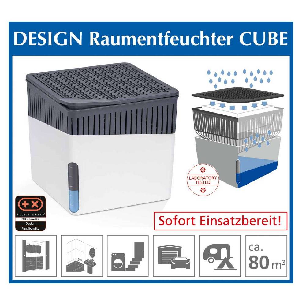 purenature Room dehumidifier without electricity-Cube 1 kg,environmentally friendly design Blitzverkäufe