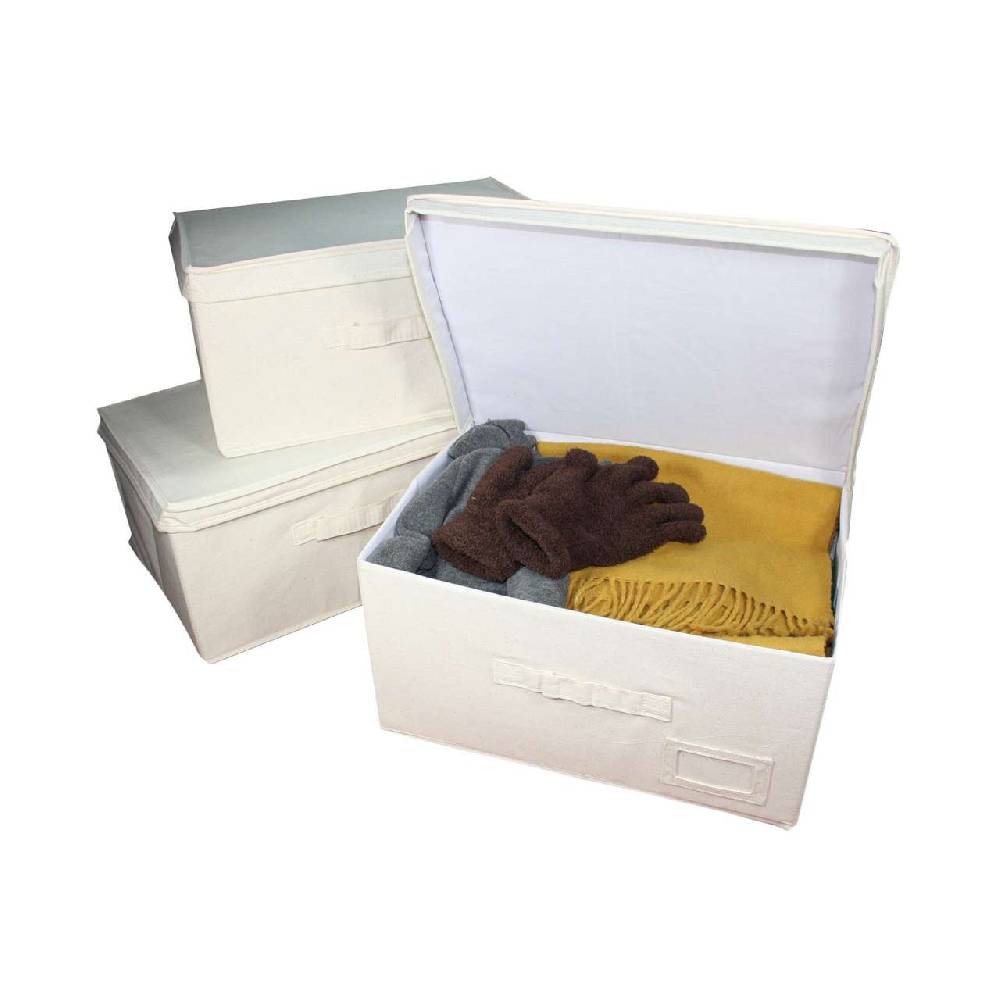 purenature PureNature fabric box with lid made of organic cotton