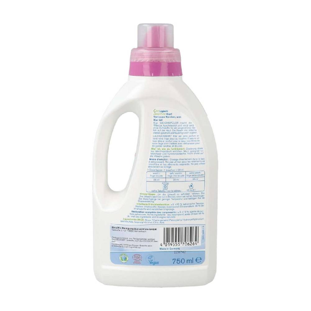klar Sensitive Fabric softener without fragrances & vegan Schlussverkauf