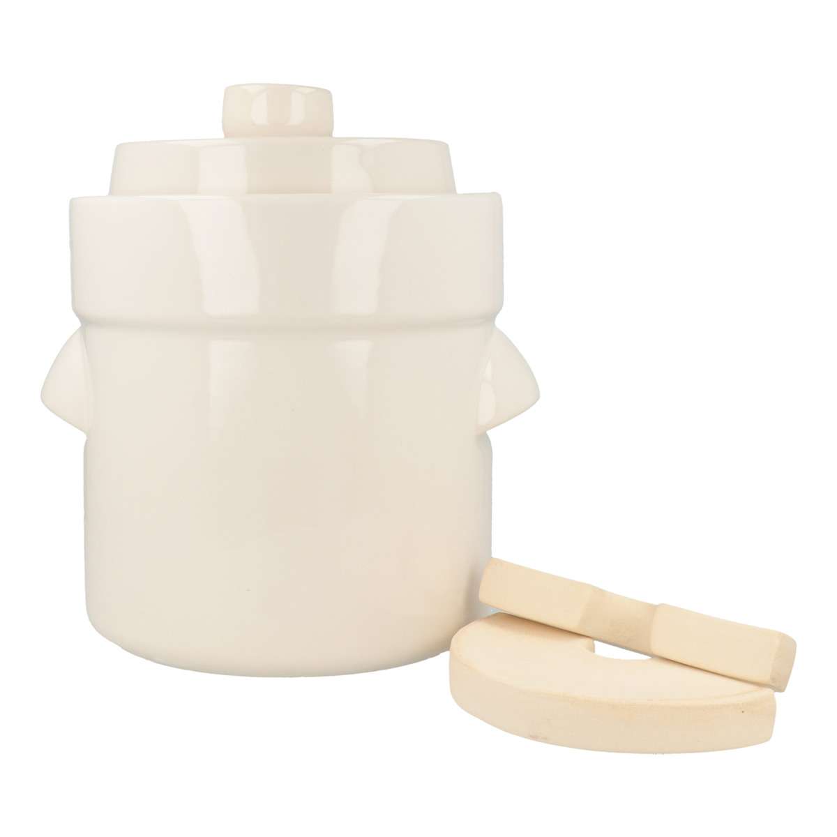 purenature PureNature rum pot/fermenting pot straight, with stone, cream colored Blitzverkäufe