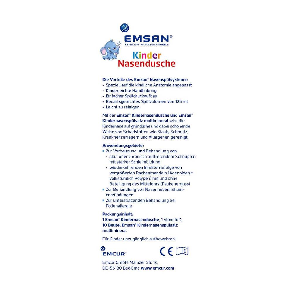 emsan Emcur Nose Flush for Children & 10 Sachets of Mineral Salt Angebote