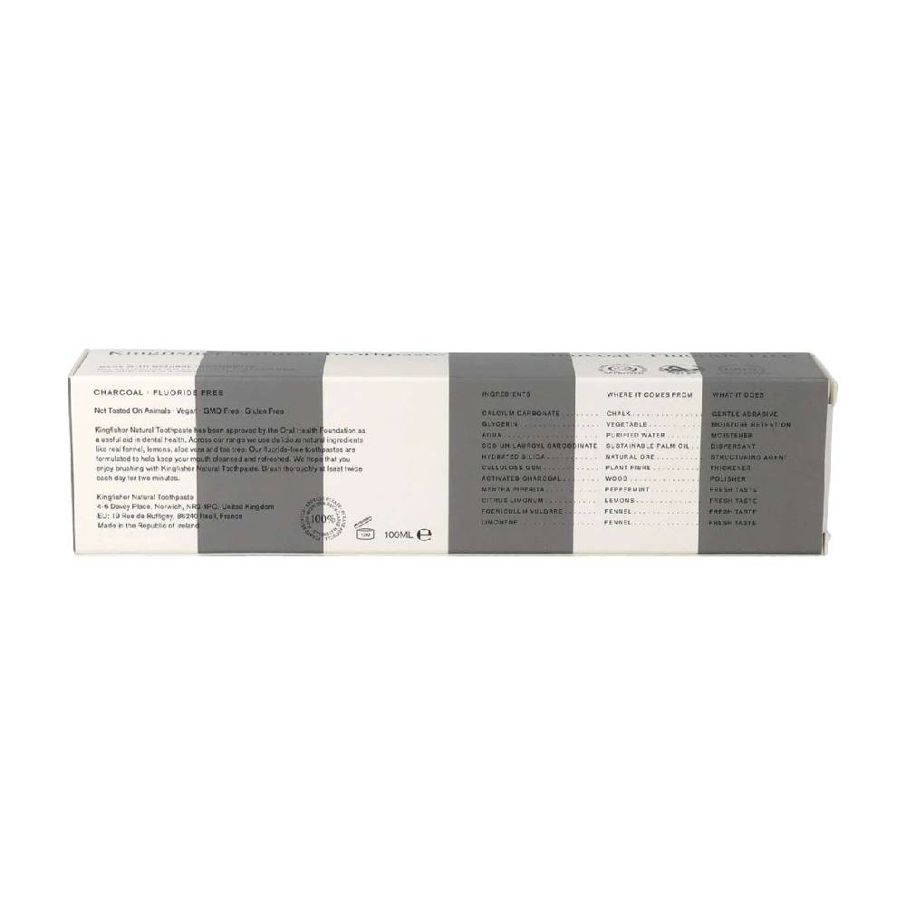 kingfisher Kingfisher toothpaste with activated carbon natural whitening effect, fluoride Blitzverkäufe