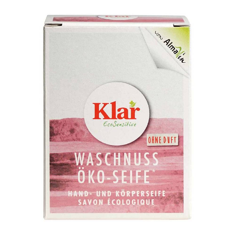 klar Clear perfume-free soap with soap nut and moisturising vegetable oils Schlussverkauf
