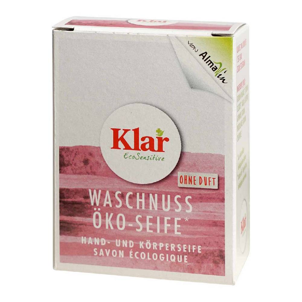 klar Clear perfume-free soap with soap nut and moisturising vegetable oils Schlussverkauf