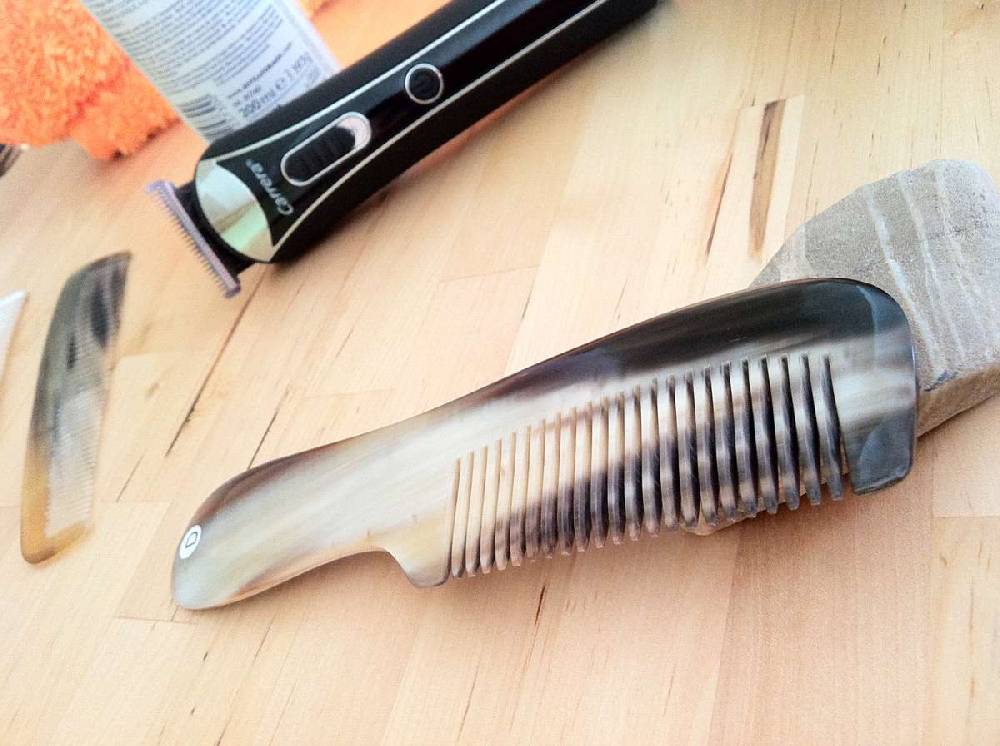 purenature Horn comb with handle 13 cm Online
