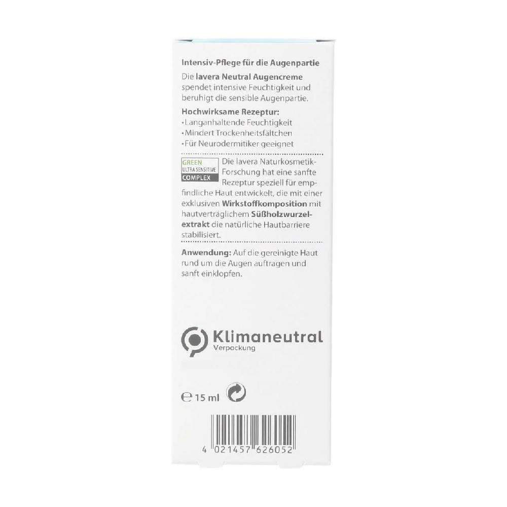 lavera Lavera Neutral Eye Cream with Hyaluron - Moisturizing im Angebot