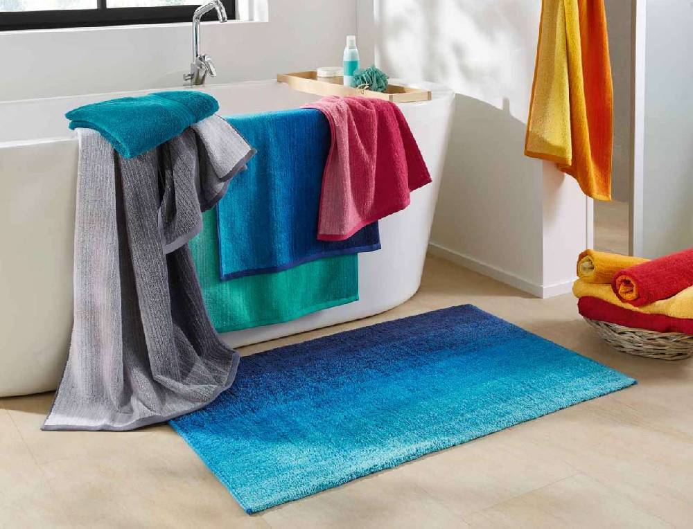 purenature Design bathroom carpet pleasantly soft - Attractive colour gradient optics Super Sparpreis