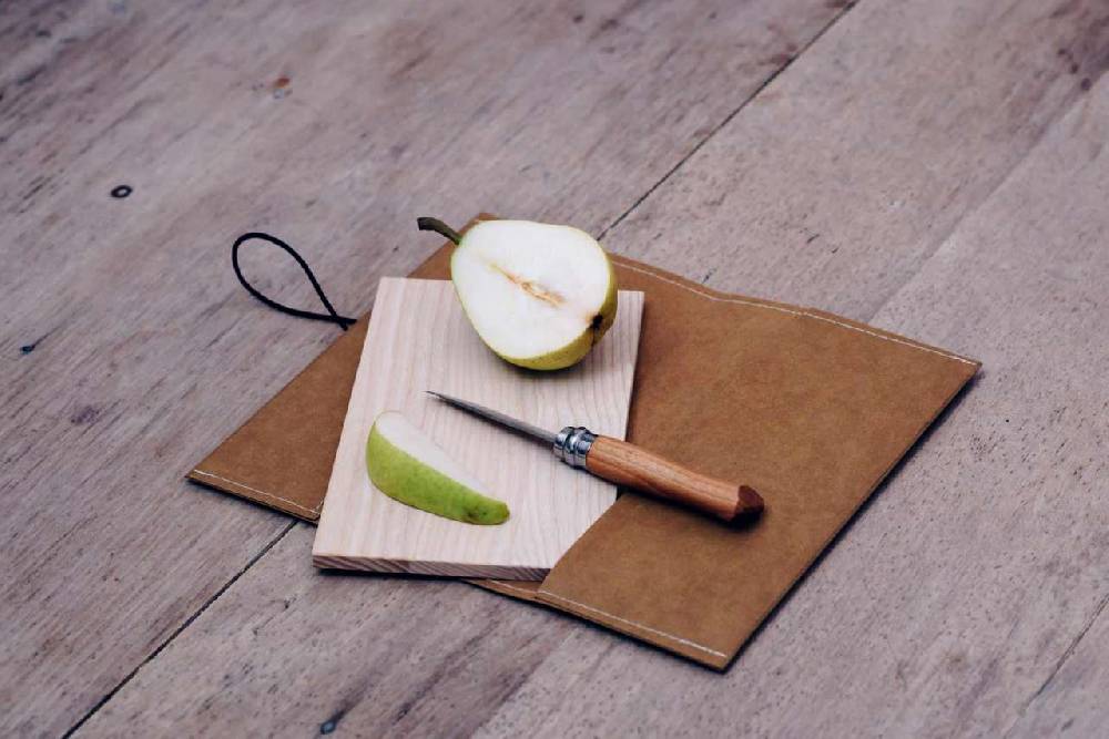 side-by-side Side by Side Outdoor Cutting board in case, brown Kostenloser Versand international