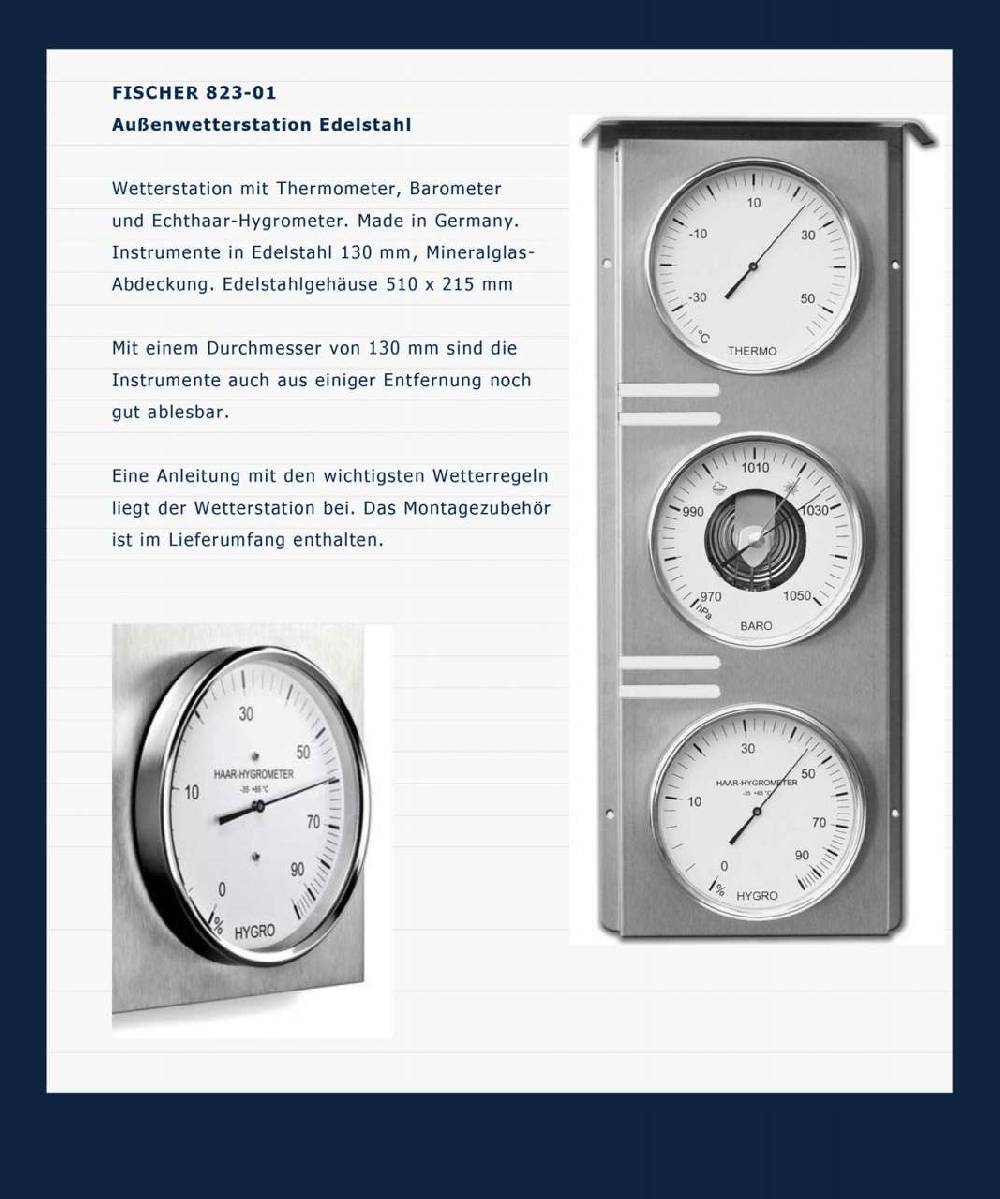 fischer-feingeraete Outdoor weather station Letzte 2 Tage