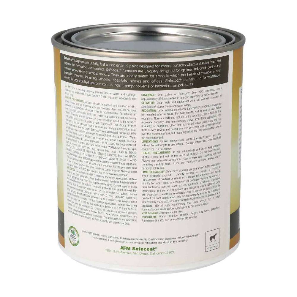 afm Safecoat Semi-Gloss Paint (White) - zero VOC Letzter Tag