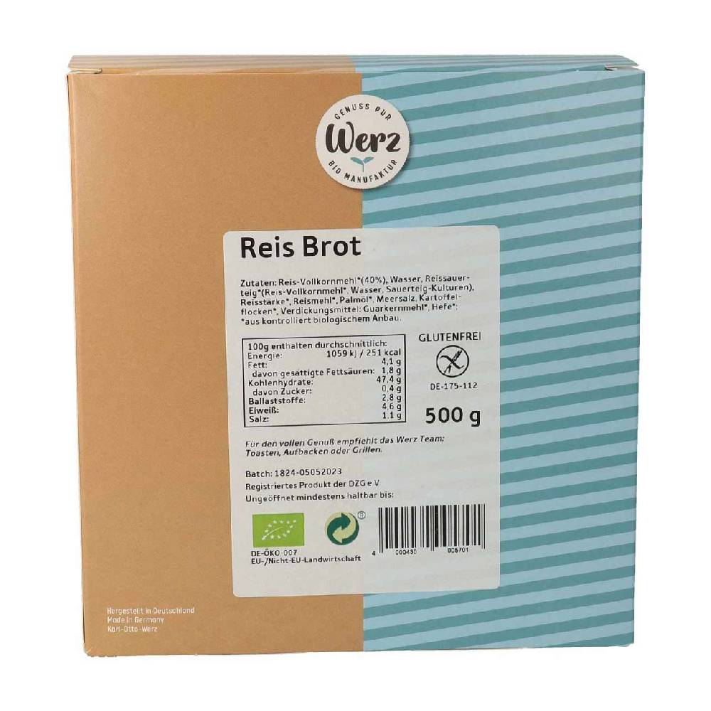 werz Rice Bread Gluten-Free Schlussverkauf
