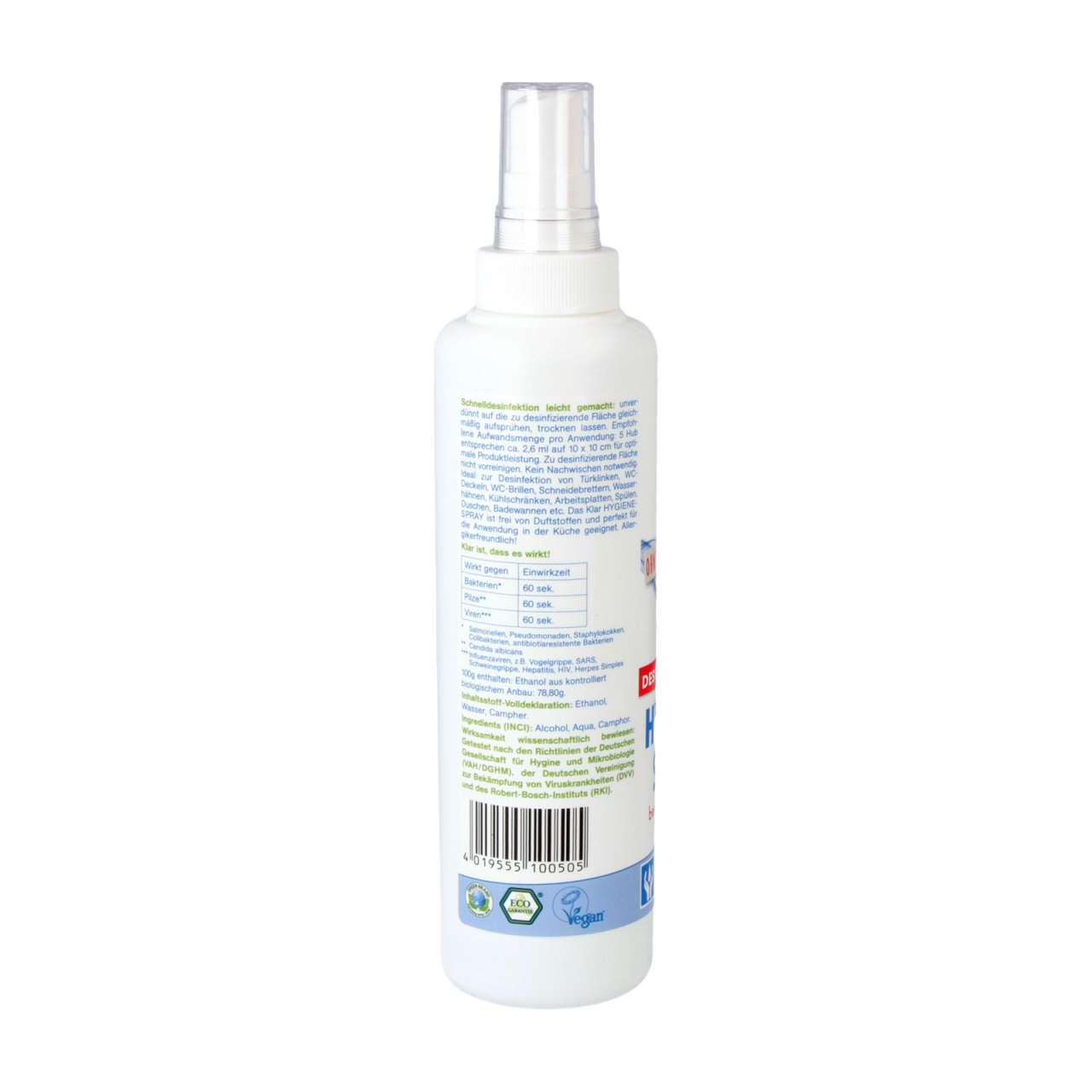 klar Disinfection spray without fragrances - Disinfection on the move Bestseller