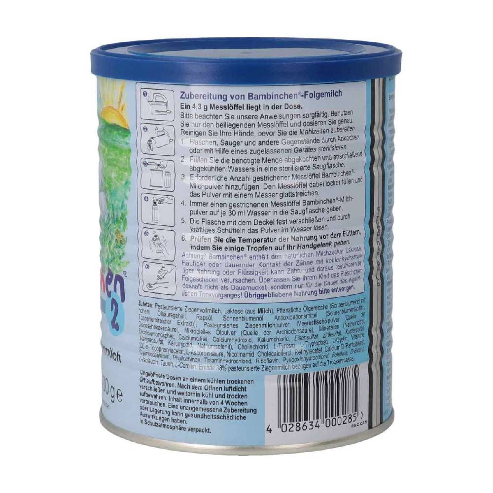 blauer-planet Bambinchen 2 Infant Formula 12 x 400 gr Flash Sale