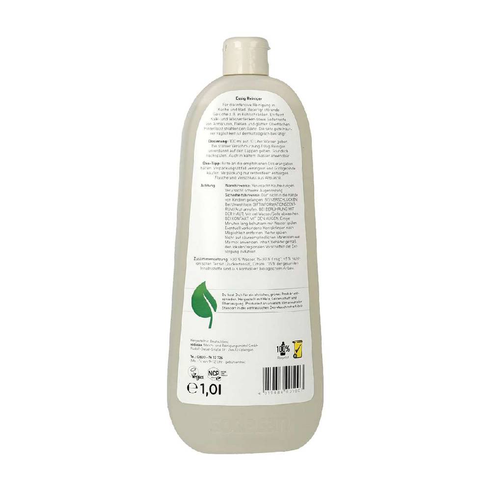 sodasan Vinegar cleaner for bath against odours - Bio cleaning agent vegan Neueste Stile