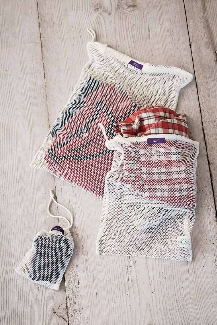 living-crafts Laundry net cotton with zipper - buy in set of 2 Fabrikverkauf