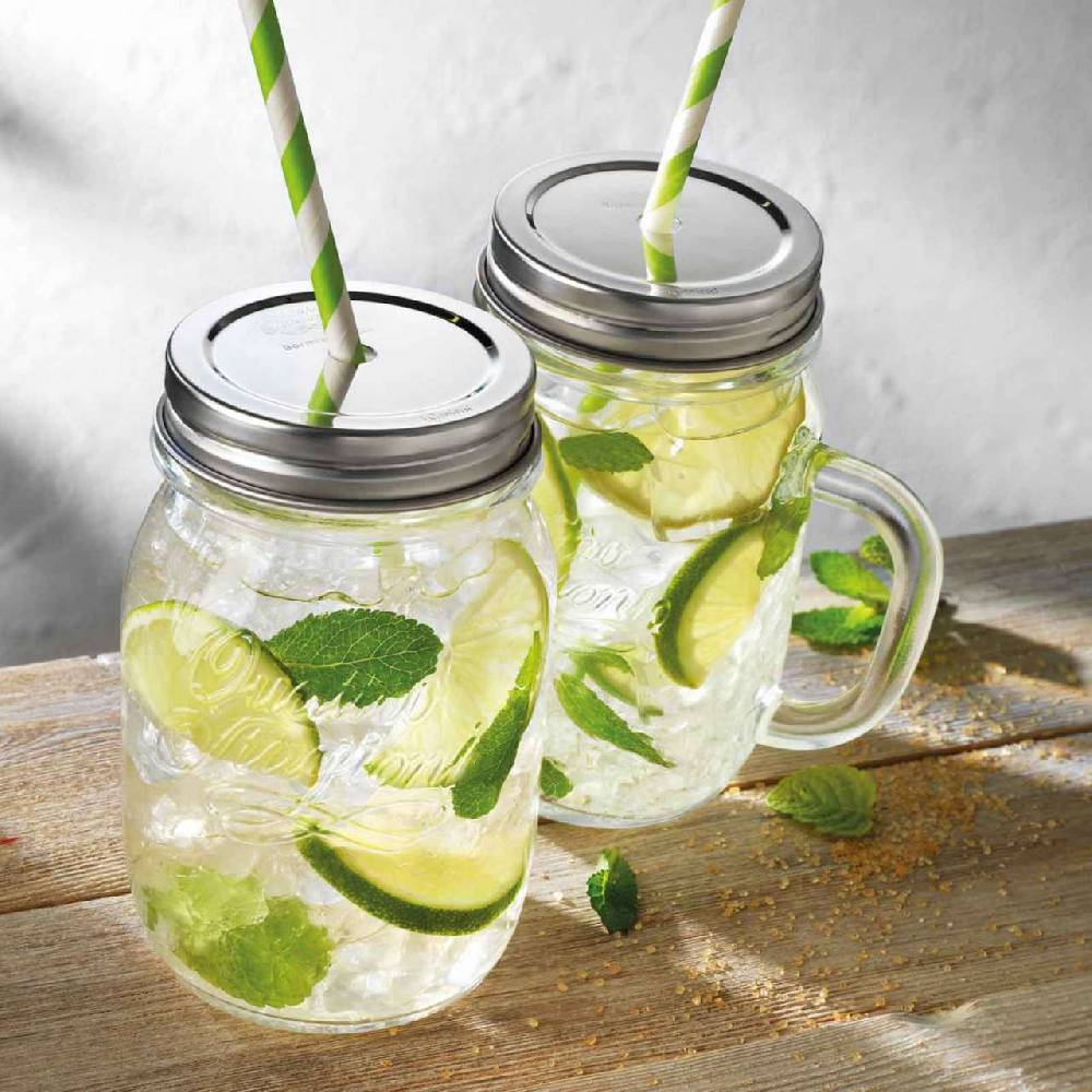 quattro-stagioni Quattro Stagioni Vintage Glass Jars with Lids & Handles 400ml Meist gekauft