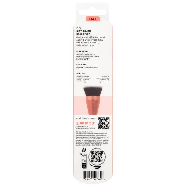 Real Techniques Glow Round Base Makeup Brush Lagerräumung
