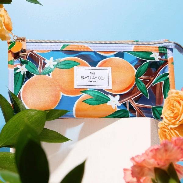 The Flat Lay Co. Open Flat Makeup Jelly Box Bag - Mediterranean Oranges Angebote