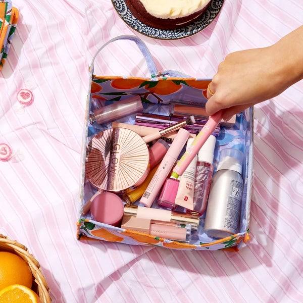 The Flat Lay Co. Open Flat Makeup Jelly Box Bag - Mediterranean Oranges Angebote