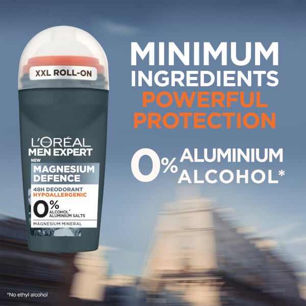 L'Oréal Paris Men Expert Magnesium Defence Hypoallergenic 48 Hour Roll-On Deodorant 50ml Blitzverkäufe