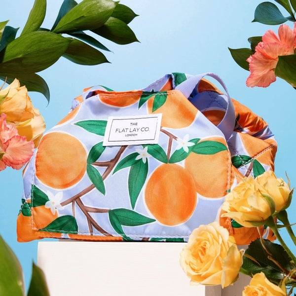 The Flat Lay Co. Drawstring Makeup Bag - Mediterranean Oranges Meist gekauft