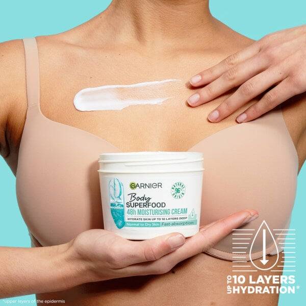 Garnier Body Superfood, Moisturising and Soothing Body Cream, Aloe Vera and Magnesium 380ml Outlet