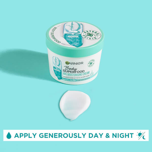 Garnier Body Superfood, Moisturising and Soothing Body Cream, Aloe Vera and Magnesium 380ml Outlet