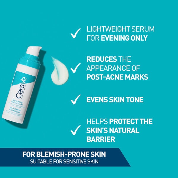 CeraVe Resurfacing Retinol Serum with Ceramides and Niacinamide for Blemish-Prone Skin 30ml Meist gekauft