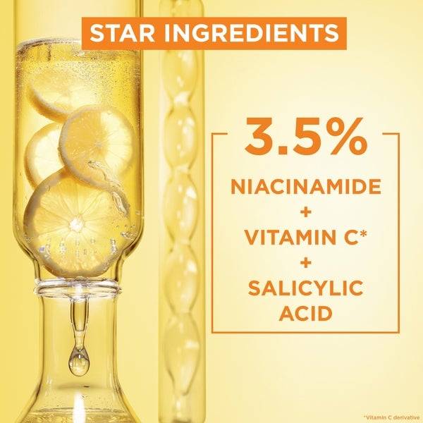 Garnier 3.5% Vitamin C, Niacinamide, Salicylic Acid, Brightening and Anti Dark Spot Serum 30ml Hotsell