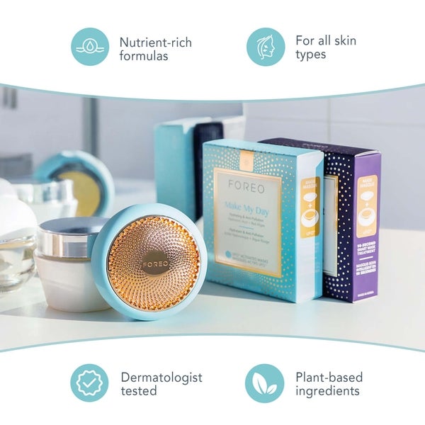 FOREO Make My Day UFO/UFO Mini Anti-Pollution and so Hydrating Face Mask (7 Pack) Neueste Stile