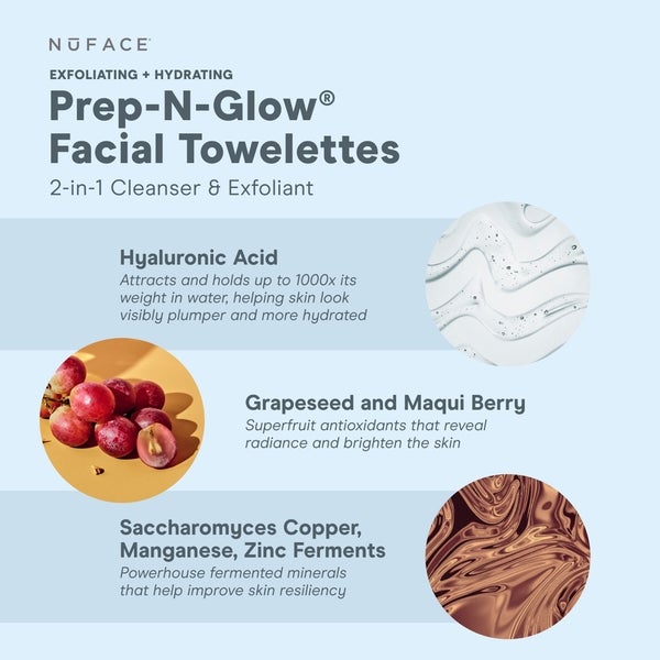 NuFACE Prep-N-Glow Facial Towelette (5 Pack) Riesige Rabatte