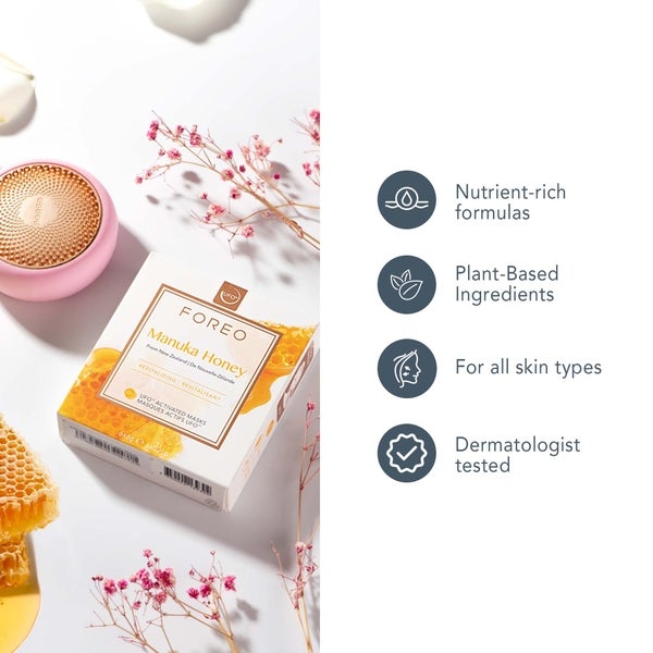 FOREO Manuka Honey UFO/UFO Mini Revitalising Face Mask for Ageing Skin (6 Pack) 50% Rabatt für begrenzte Zeit