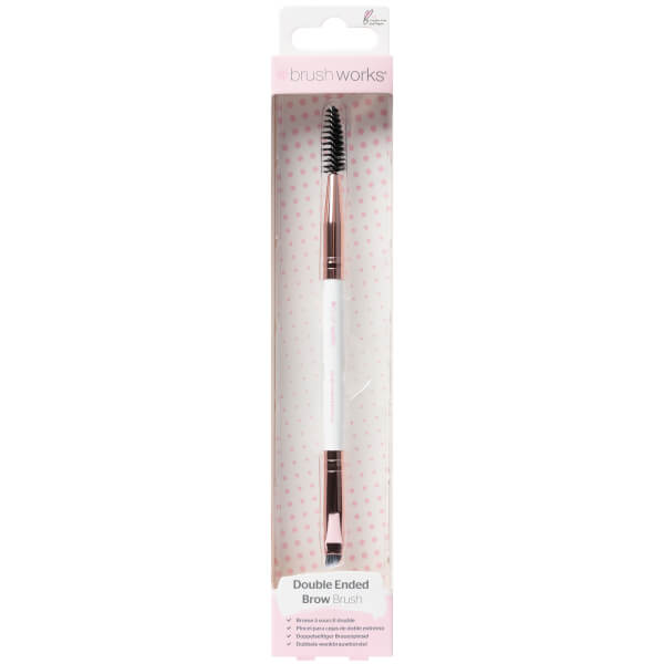 Brushworks Weiß und Gold Braue Duo Pinsel im Angebot