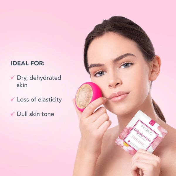 FOREO Bulgarian Rose UFO Moisture-Boosting Face Mask (6 Pack) Schlussverkauf
