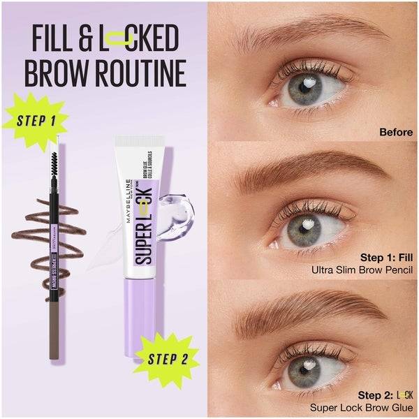 Maybelline Superlock Brow Glue Sweat-Resistant, Transfer-Resistant, 24H Wear 8ml - Clear Weihnachtsangebot