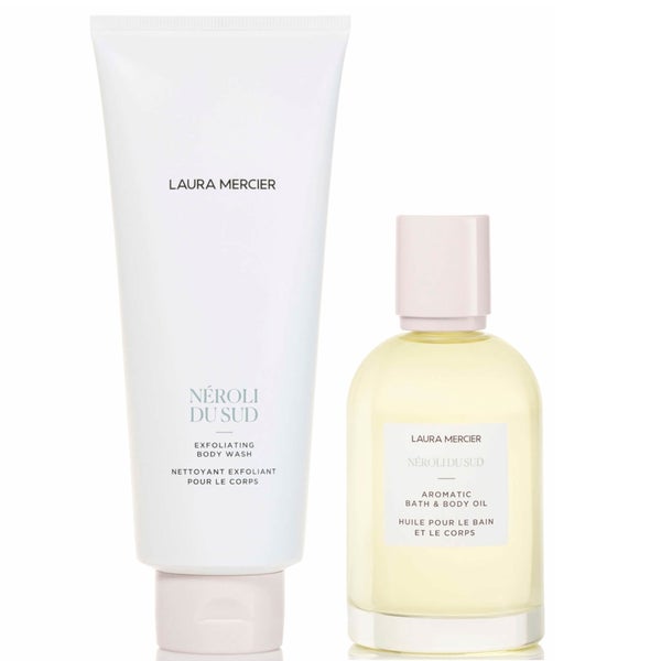 Laura Mercier Néroli du Sud Exfoliating Body Wash and Bath and Body Oil Bundle Rabatt