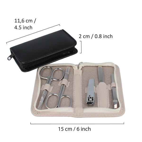 ﻿Parsa Beauty PARSA Beauty Maniküre Set, 5-teilig, schwarz oder greige Auslauf
