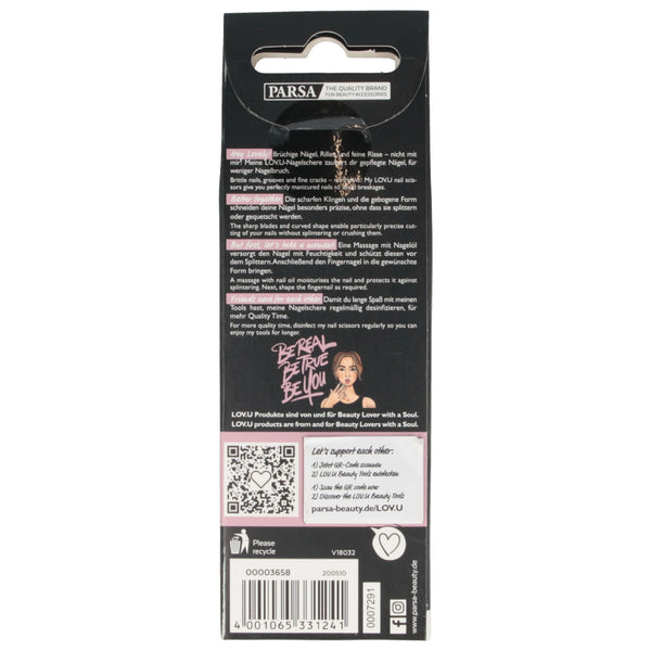 Parsa Beauty PARSA Beauty LOV.U Nagelschere gebogen, schwarz Outlet
