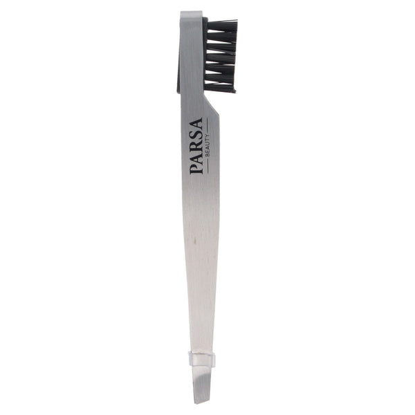 Parsa Beauty PARSA Beauty Pinzette mit Augenbrauenbürstchen, 2in1 Auslauf