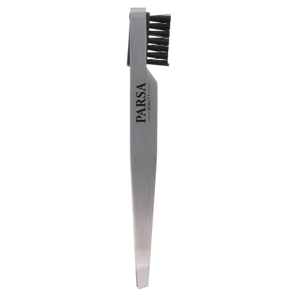Parsa Beauty PARSA Beauty Pinzette mit Augenbrauenbürstchen, 2in1 Auslauf
