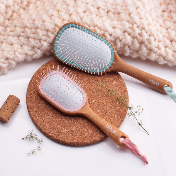 Parsa Beauty PARSA Beauty Nature Love Kork Entwirr-Haarbürsten Wet & Dry Organic groß + klein Günstiger Verkauf