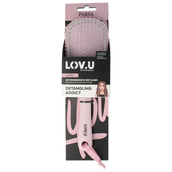 Parsa Beauty PARSA Beauty LOV.U Entwirrbürste Wet & Dry groß oval rosa Outlet