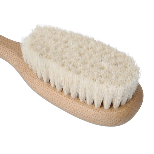 Parsa Beauty PARSA Baby Haarpflegebürste mit Ziegenhaar aus FSC®-zertifiziertem Buchenholz für die Pflege von feinem Babyhaar und empfindlicher Kopfhaut Günstiger Verkauf