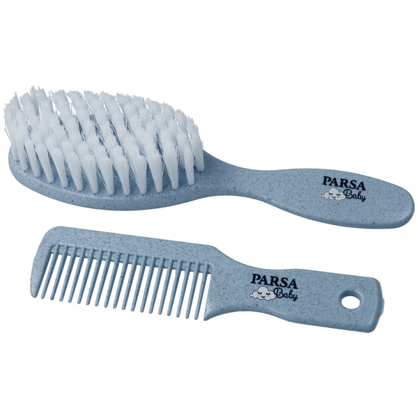 Parsa Beauty PARSA Baby Pflegeset, Bürste und Kamm, Blau Outlet