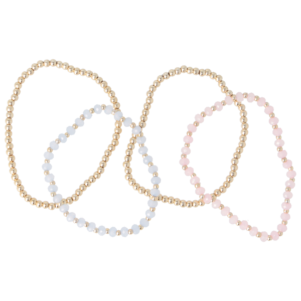 Parsa Beauty That's me by PARSA Beauty Armbandset in gold mit blauen und rosanen Perlen