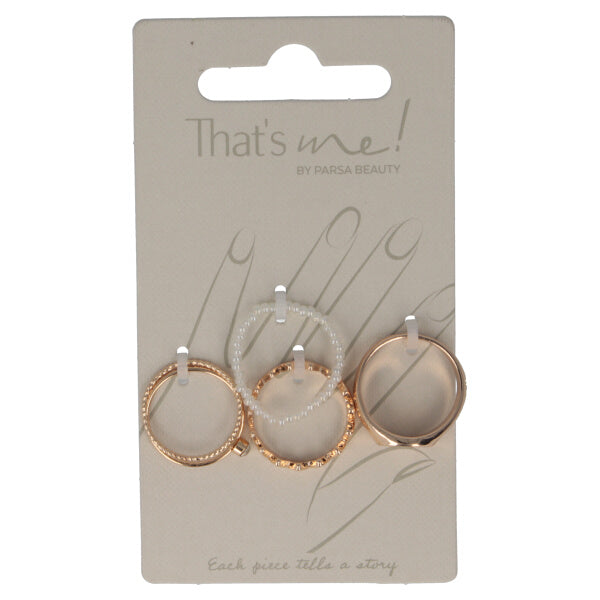 Parsa Beauty That's me by PARSA Beauty Ringset in Gold mit zeitlosen Design Verkauf
