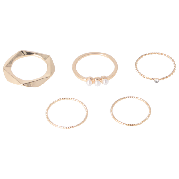 Parsa Beauty That's me by PARSA Beauty Ringset in Gold mit Perlendetails