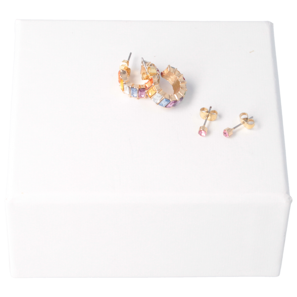 Parsa Beauty That's me by PARSA Beauty Ohhring-Set mit Goldenen Strass Creolen und passenden Steckern Auslauf